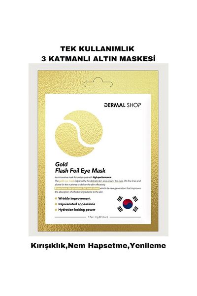 Dermal 3-Layer Gold Eye Mask & Revitalizing, Regenerating, Calming Collage with Centella Asiatica Extract