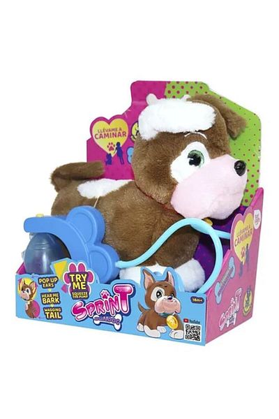 Eolo Sprint Bulldog, Wags Tail, Raises Ears, 3 Sounds, 18 Months+ - 20 cm