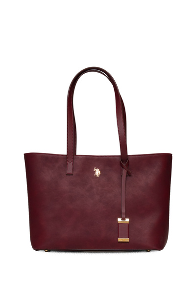 U.S. Polo Assn. حقيبة كتف نسائية باللون الأحمر الداكن Us25625