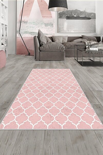 on the clouds Pembe Eskitme Damla Desen Yıkanabilir Kaymaz Taban Leke Tutmaz ...