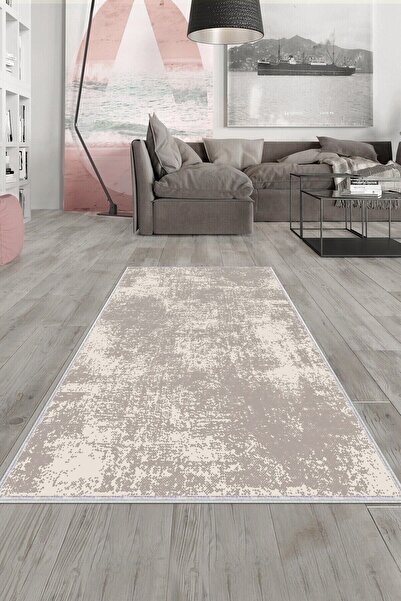 on the clouds Bej Eskitme Desen Yıkanabilir Kaymaz Taban Leke Tutmaz Modern S...