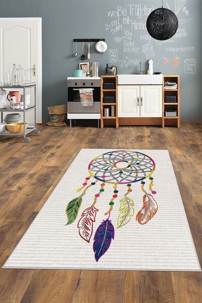 on the clouds Düş Kapanı Dream Catcher Desen Etnik Bohem Dijital Baskı Yıkana...