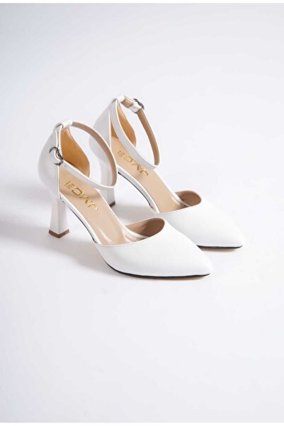JVC Çiftaltı6 Women's White Stiletto Thin Heeled Shoes