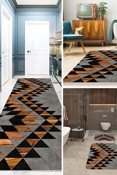 on the clouds 3'lü Yatak Odası Halısı Takımı Yolluk 3'lü Set Otantik(1ad 80 x...