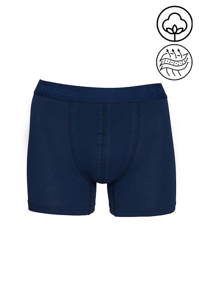 TRENDHİLL Ανδρικό βαμβακερό Lycra Stretch Fabric Boxer Navy Blue 7811-L