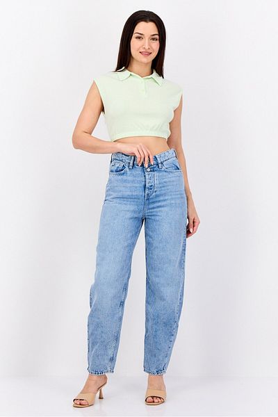 Esprit Women Regular Fit Washed Denim Jean, Blue