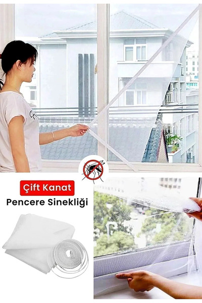garaccu 150x130 Cm Dayanıklı Cırt Bantlı Pencere Sinek Önleyici Kovucu Sineklik Perdesi