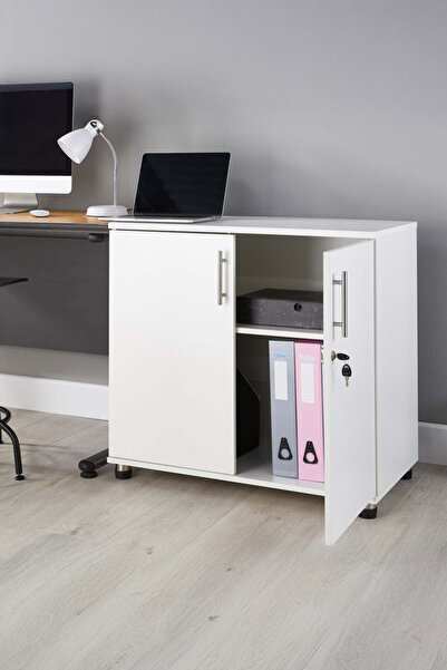 ECM Ofis Dolabı Ofis Büro Mobilyası Evrak Dolabı Lüks Modern Kapaklı Raf Mobilya Kayın Organizer