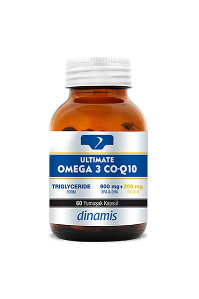 DİNAMİS Dynamis Ultimate - 60 Soft Capsules Food Supplement Containing Omega 3 and Co-q10