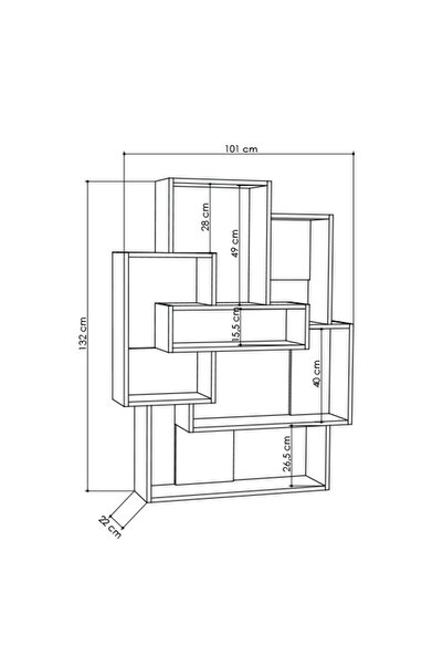 Mourah Home Barce Modern Bookcase Display Unit White