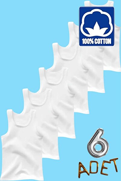 Tezzgelsin Boy's 100% Cotton 6-Piece Premium Combed Cotton Undershirt
