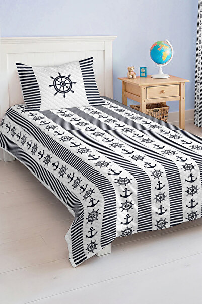 Realhomes Sea Themed Children's and Teenager's Room Pique Set Bedspread with Inner World