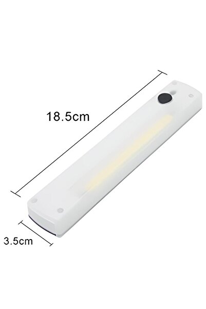Ecuy Dolap Içi Pilli Led Aydınlatma Cob Ledli Mıknatıslı + Yapışkanlı + Duvar Monte Edilebilir Aydınlatma
