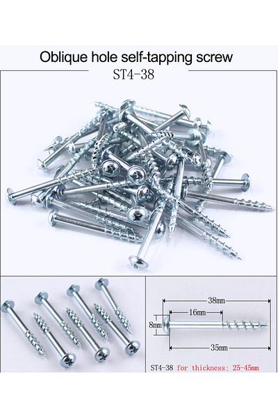 YOMO 100pcs St4-38 100pc/lot Self-tapping Screw Galvanized Self Tapping Screws For Pocket Hole Jig Inclin