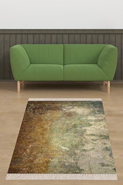 linazaitun Batik Desenli Renk Geçişli Dijital Baskı Yıkanabilir Kaymaz Taban ...