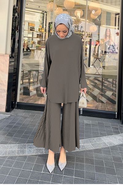 NİSUM MODA Κοστούμι πλισέ παντελόνι