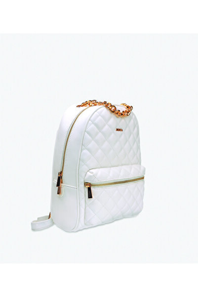 AMICA Estela Quilted Leather Women's Travel Backpack Bag With Zipper Closure And Adjustable Straps