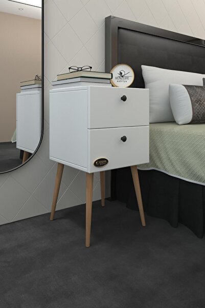 Kenzlife Komodin Kilitli Hanami Byz 74*39*39 Komidin Ahşap Ayaklı Kitaplık Ayakkabılık Kapaklı Arkalıklı