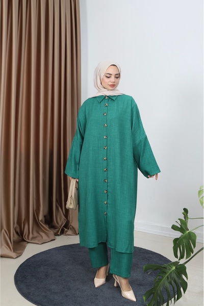 NİSUM MODA Magnolia Linen Blend Suit