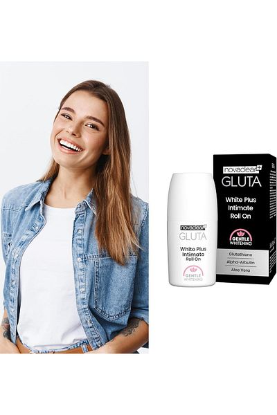 Novaclear Gluta White Plus Intimate Roll-On – Brightening Deodorant for Sensitive Areas with Gluta