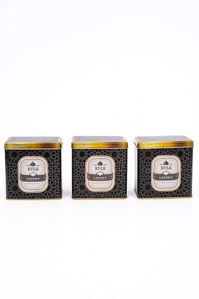 EVLE Erb36V2 Rectangular Storage Container 8 X 12 X 12 Cm, Set of 3, Trellis