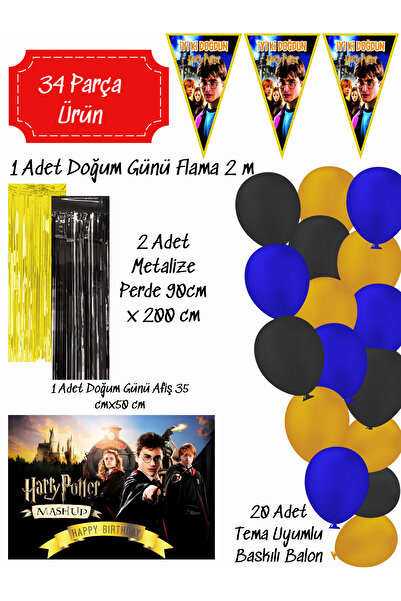 Harry Potter Hogwarts Doğum Günü Parti Malzemeleri Süsleri Seti