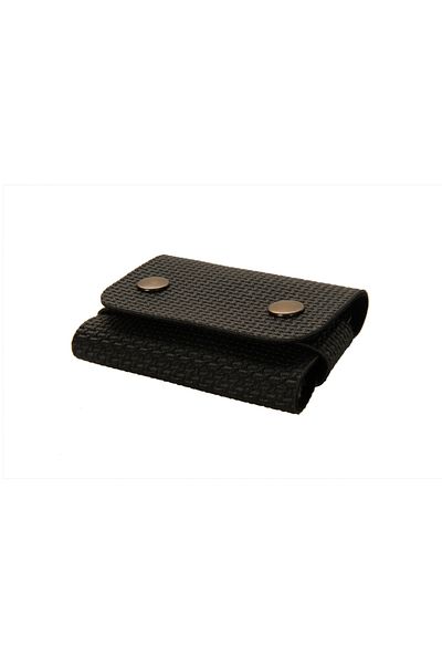 ZUU BAGS Vegan Leather Black Straw Daily Use Card Holder