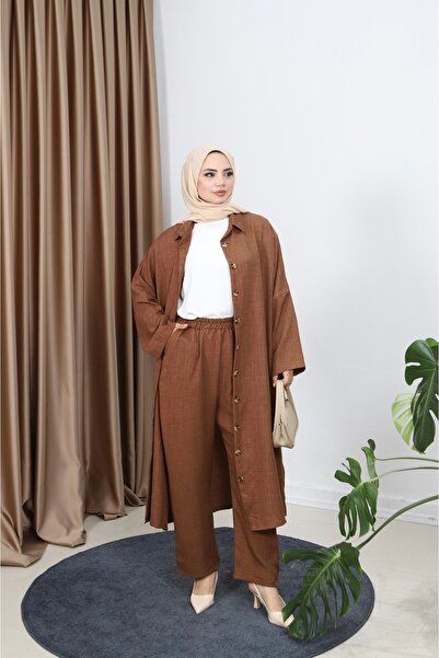 NİSUM MODA Magnolia Linen Blend Suit
