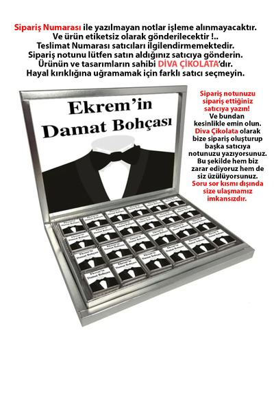 Diva Çikolata Damat Bohçası Çikolatası 48 Adet Madlen Çikolata