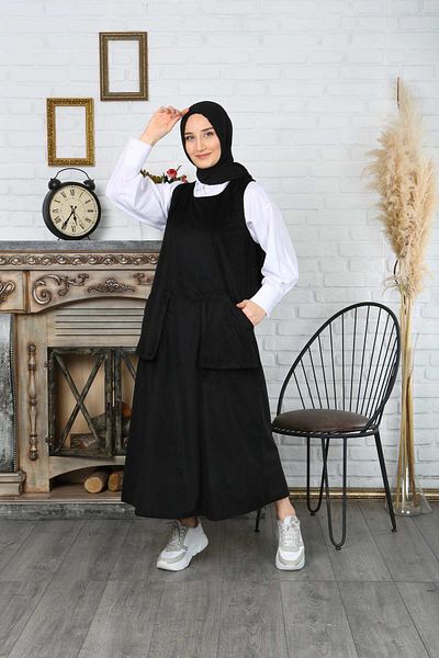 NİSUM MODA ΦΟΡΕΜΑ ΒΕΛΟΥΔΙΝΟ ΣΑΛΟΠΕΤ ΔΙΠΛΗ ΤΣΕΠΗ
