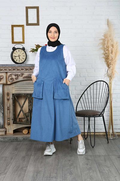 NİSUM MODA ΦΟΡΕΜΑ ΒΕΛΟΥΔΙΝΟ ΣΑΛΟΠΕΤ ΔΙΠΛΗ ΤΣΕΠΗ