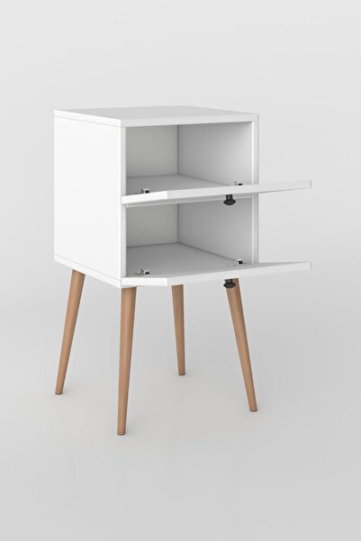 Kenzlife Komodin Kilitli Hanami Byz 74*39*39 Komidin Ahşap Ayaklı Kitaplık Ayakkabılık Kapaklı Arkalıklı