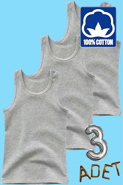 Tezzgelsin Boy's 100% Cotton 3-Piece Premium Combed Cotton Undershirt
