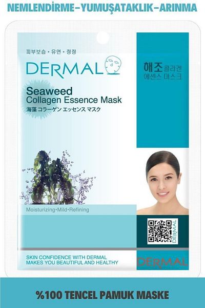 Dermal Purifying Moisturizing and Softening Seaweed Extract Collagen Mask 23 Gr