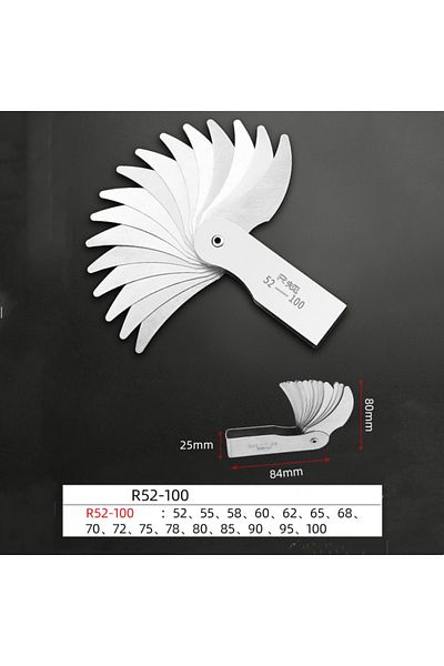 DUTRIEUX R52-100mm Measuring Tool For Radius Gauge 0.3-7mm High-precision R-gauge R7.5-15mm/r15.5-25mm/r25-50