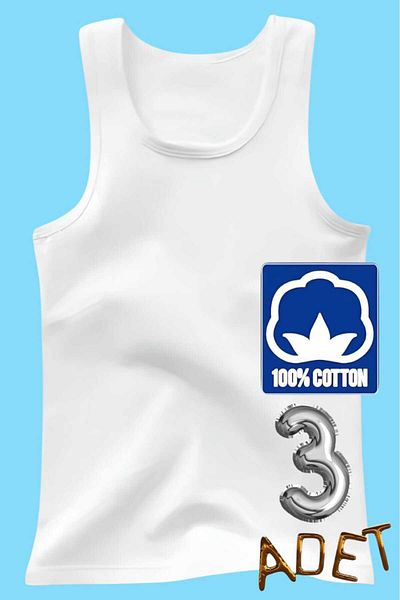 Uniquetrenders Tricou pentru băiat premium 100% bumbac, din 3 piese, din bumbac pieptănat