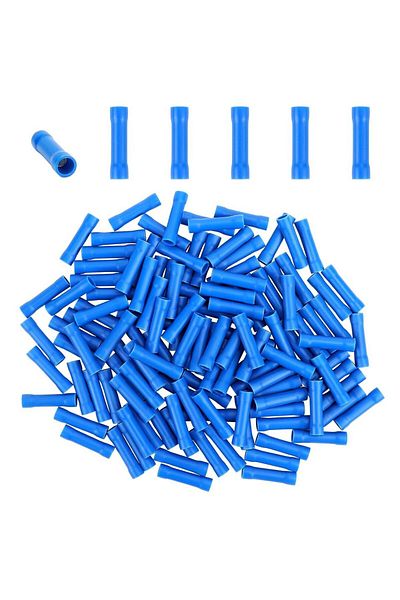 Choice Blue 100pcs 100pcs Red/blue/yellow Butt Connectors Crimp 12-10/ 22-16 Awg Butt Connector Fully Insul