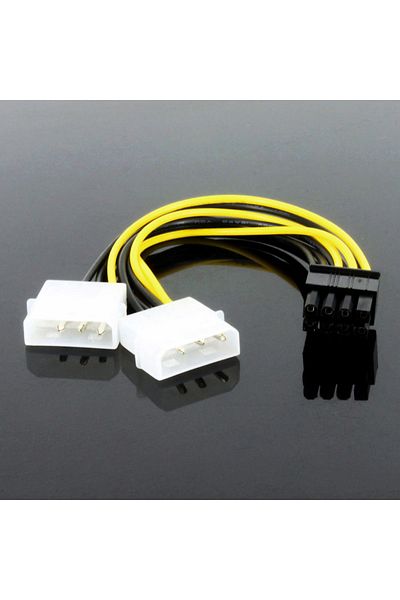 Choice 18cm 8pin Male To Dual 4pin Male Video Card Power Cord 8 Pin Pci Express To Dual 4 Pin Molex Graphic