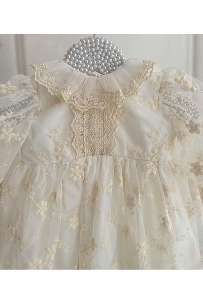 Hobidik Baby Cream Vintage Dress Set