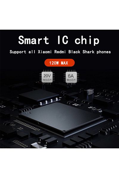 Choice كابل شاحن USB Type C 6A بطول 1.5 متر وقوة 120 واط لهاتف Xiaomi Civi 11T Pro وRedmi Note 11 Pro+ وBlack Shark 4S Pro