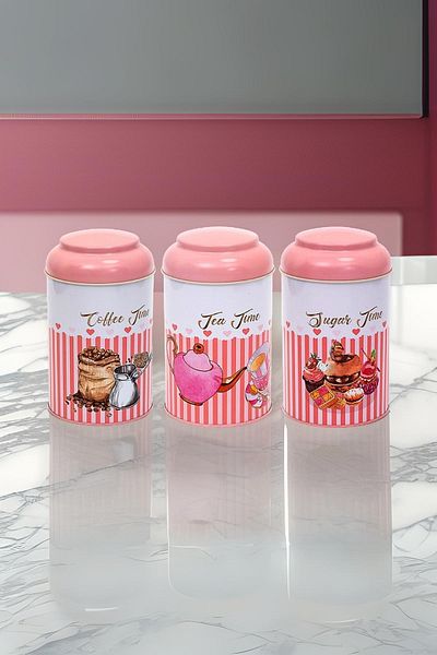 EVLE Cylinder Storage Container Ø105 Set of 3, Sprinkles Set