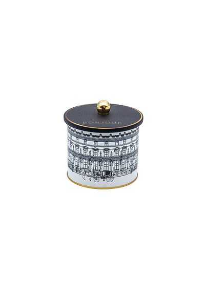 EVLE Food Patterned Round Metal Storage Container - 14X12.5 Cm, 1.7 Liter, Er142-3F