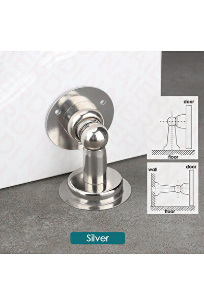 Choice1 سدادات أبواب مغناطيسية فضية من NAIERDI مصنوعة من الفولاذ المقاوم للصد...