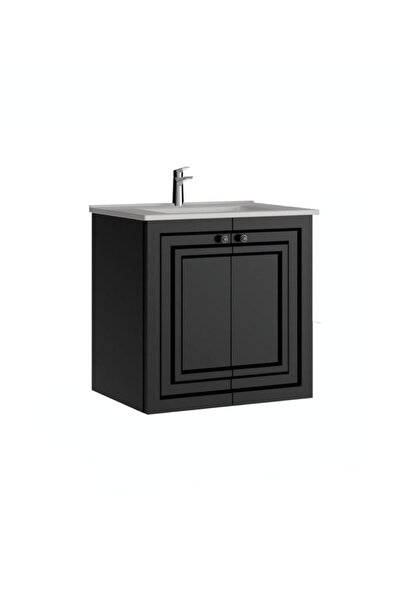 Creavit Kayra Lavabo Dolabı Kapaklı 60cm Mat Antrasit