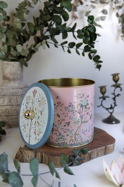 EVLE Food Storage Container - Botanica Patterned, Metal, 17.5 cm X 18 Cm, 4.1 Liter, Er147-1G