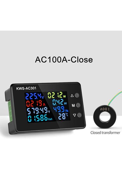Choice Ac100a-close Wattmeter Kws-ac301 Power Meter Voltmeter Ac 50-300v Voltage 50-60hz Power Analyzers Le
