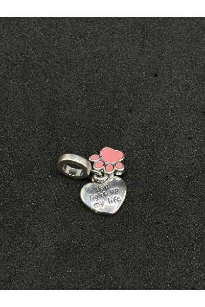 Es Silver Gümüş Pembe Pati Karanlıkta Parlayan Charm