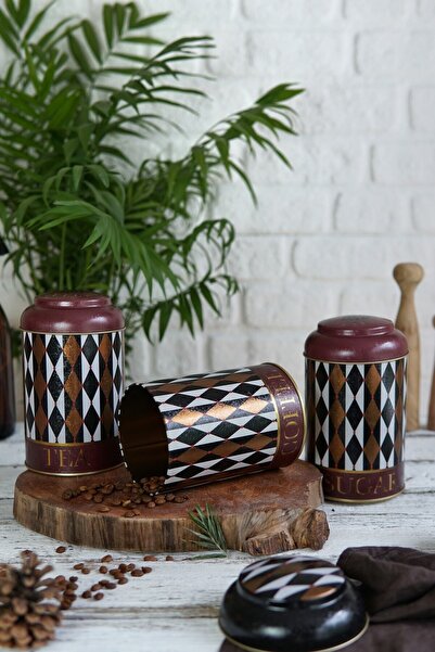 EVLE 3-Piece Metal Storage Container Set 10.5 Cm Food Container Jar Set, Circus Erb04t8