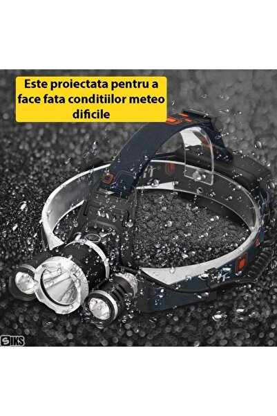 SIKS ® aluminum headlamp with 3 LEDs