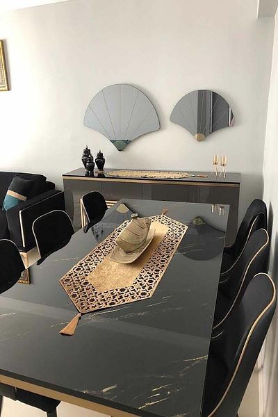 NURHAN HOME COLLECTION Τραπεζομάντιλο Runner Μοντέλο Seljuk Gold Color